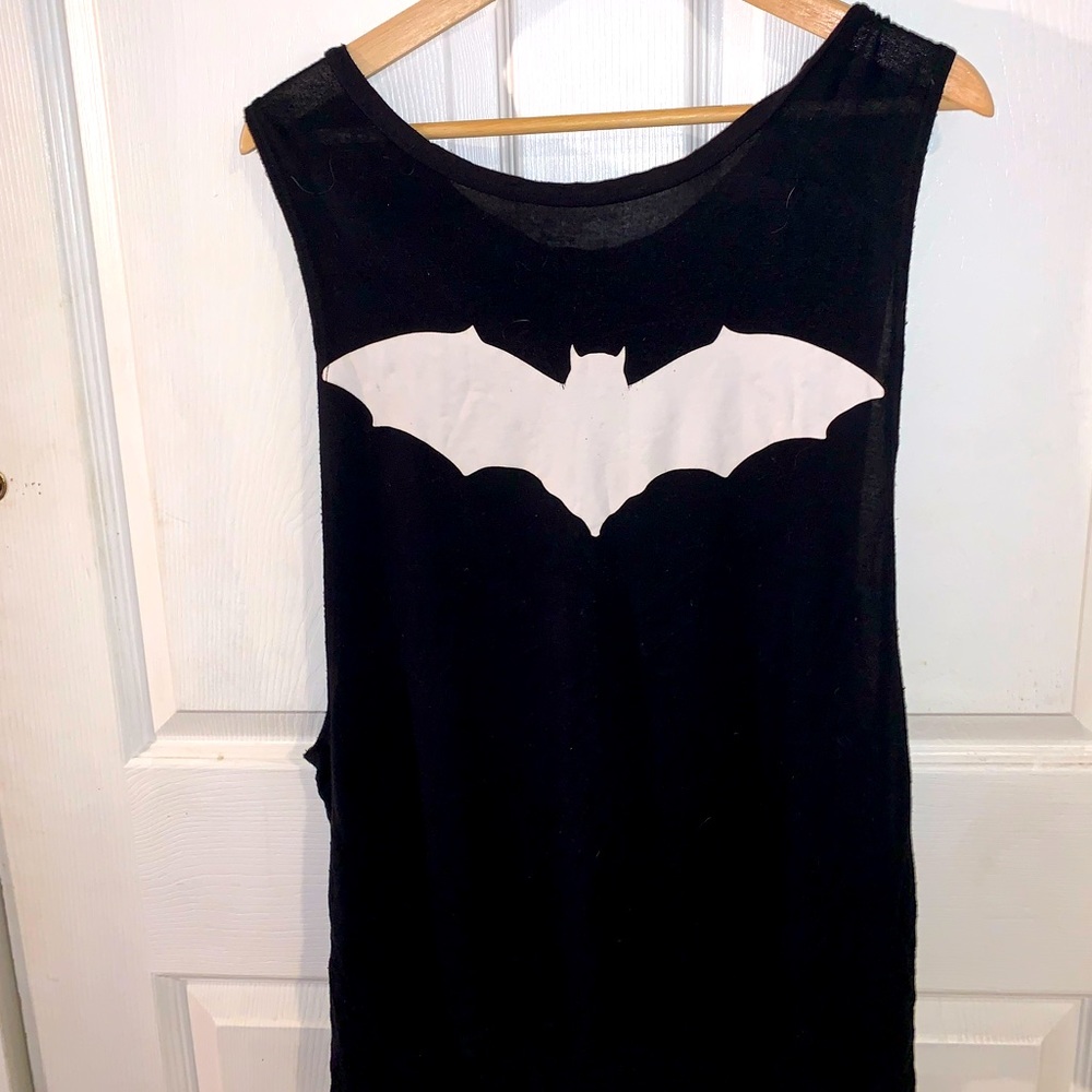 Batman logo oversized tank top